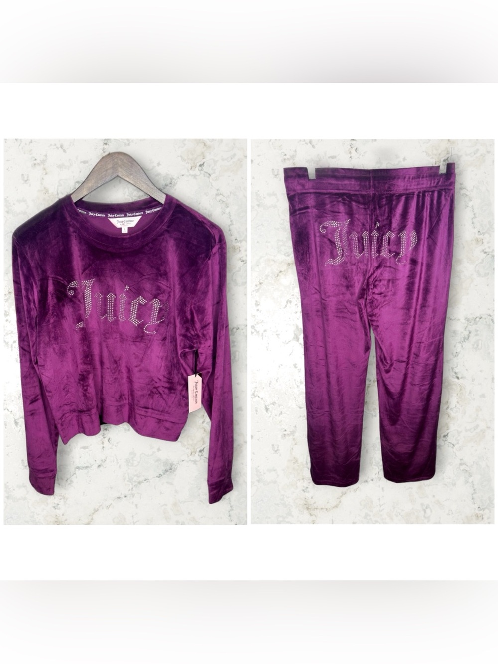 NWT Juicy Couture Rhinestone Jeweled Sleepwear Set